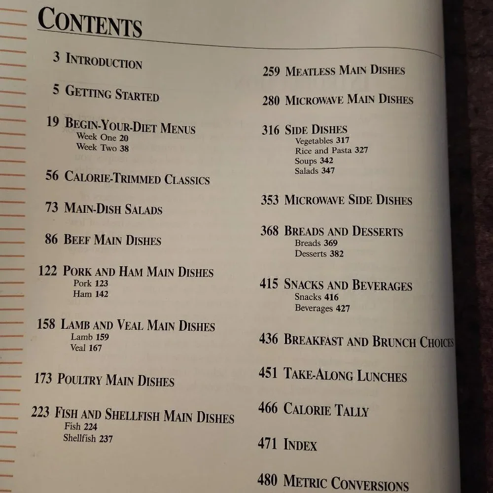 Better Homes and Gardens Dieter's Cookbook Hardcover